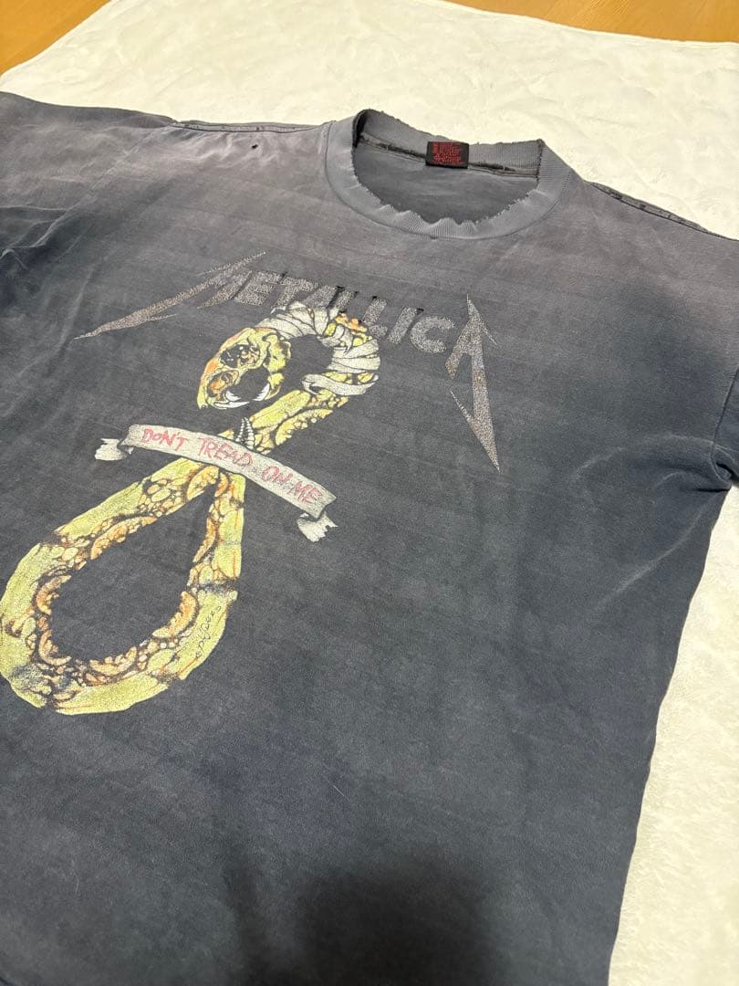 希少 90s USA製 フェード ボロ メタリカTシャツ