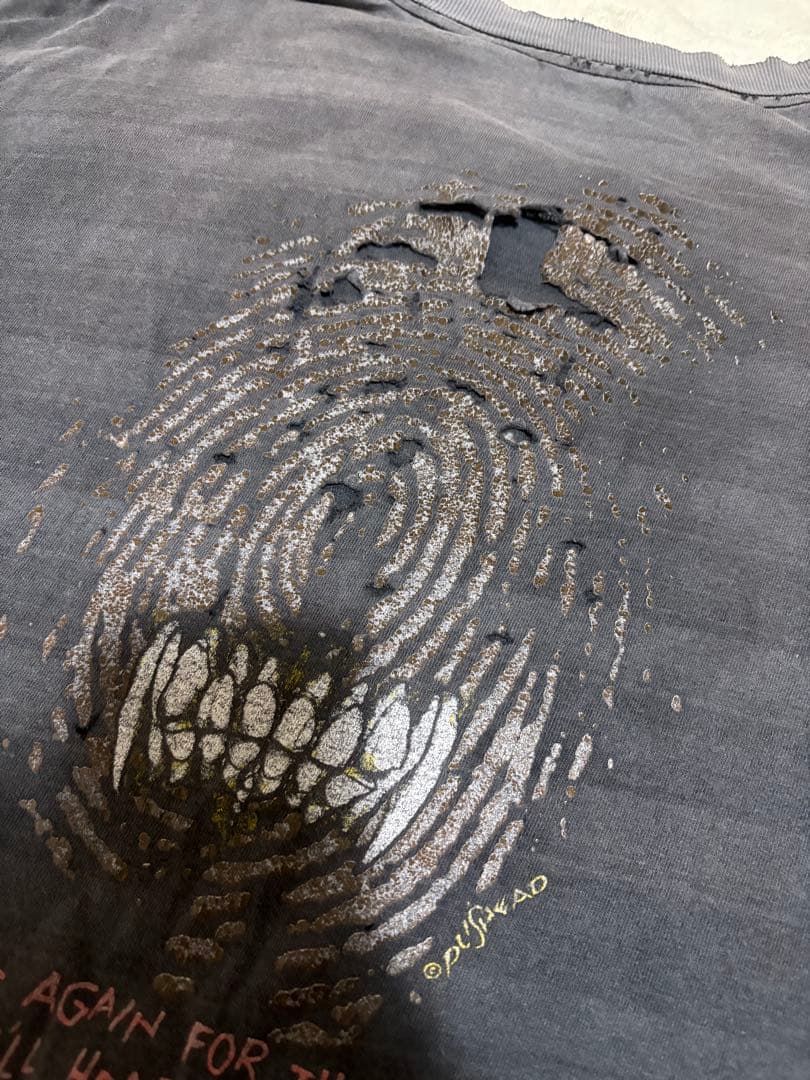 希少 90s USA製 フェード ボロ メタリカTシャツ