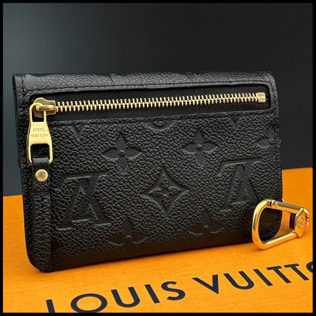 ルイヴィトン モノグラム ケース ポシェットクレ アンプラント 黒 正規品