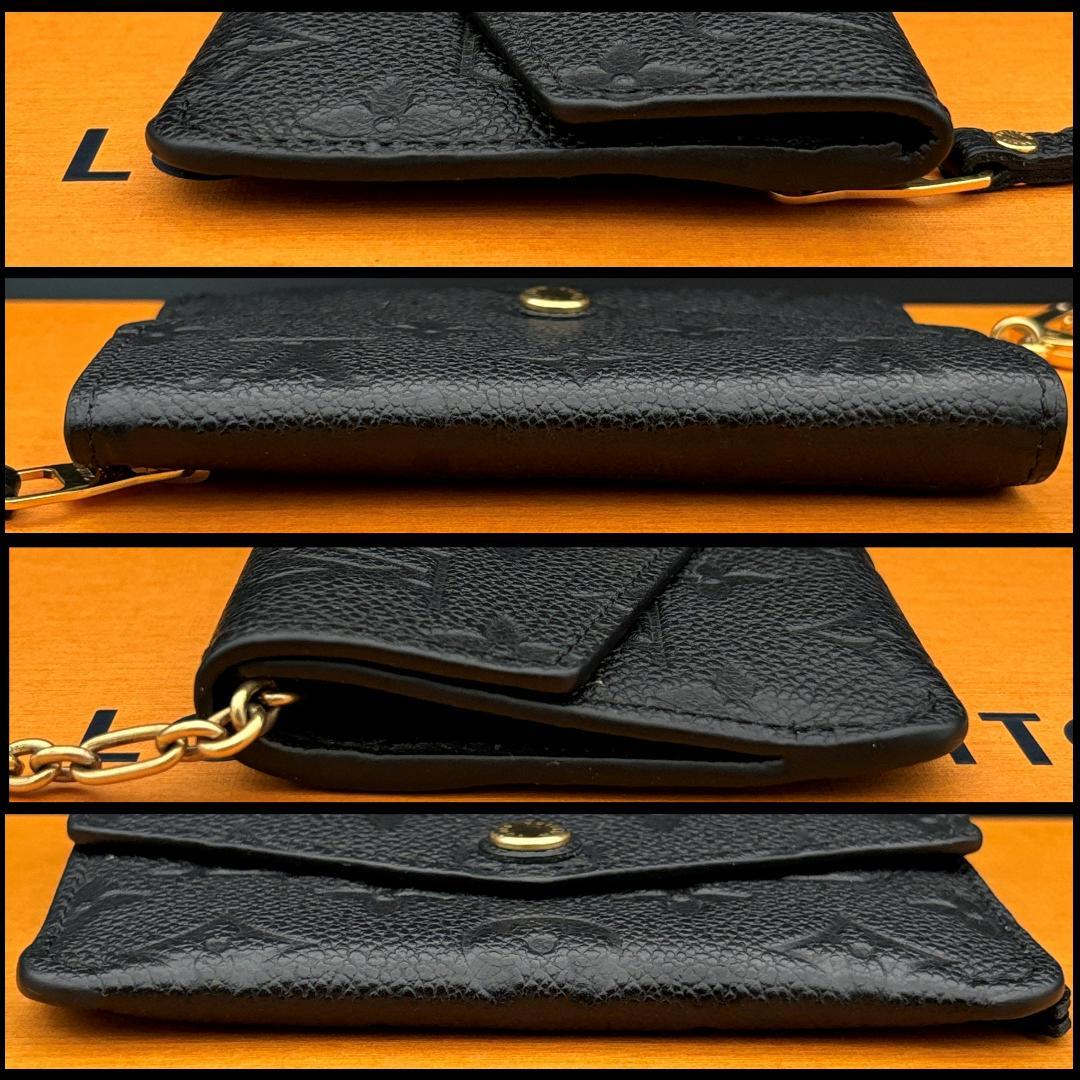 ルイヴィトン モノグラム ケース ポシェットクレ アンプラント 黒 正規品