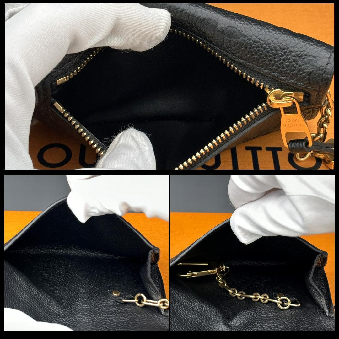 ルイヴィトン モノグラム ケース ポシェットクレ アンプラント 黒 正規品