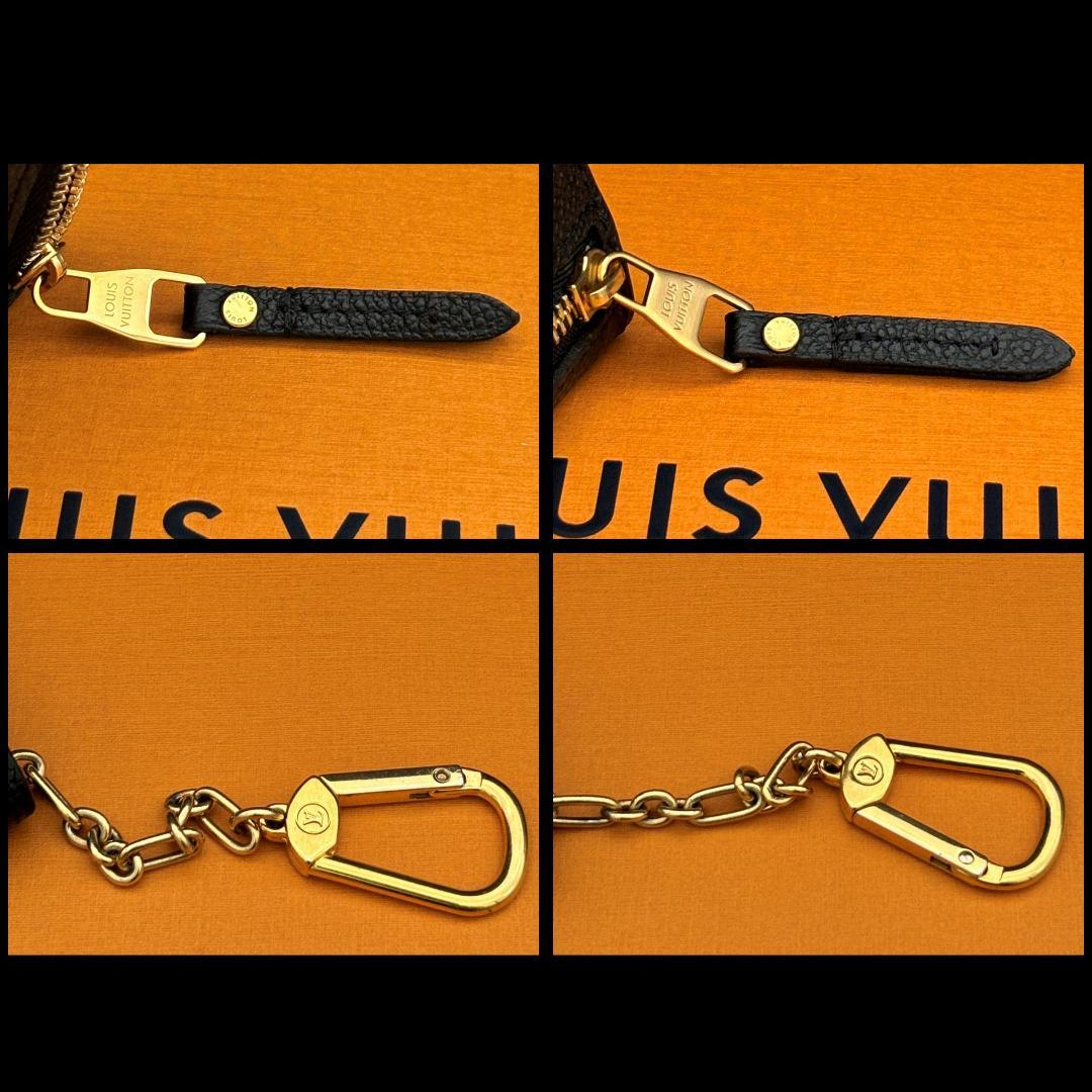 ルイヴィトン モノグラム ケース ポシェットクレ アンプラント 黒 正規品