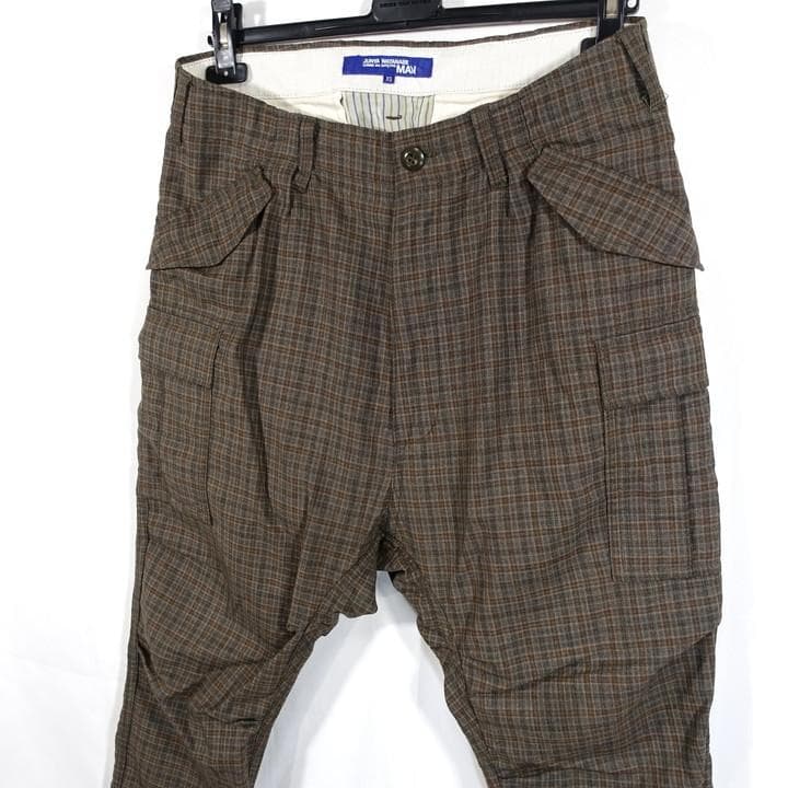 ★hiros★ジュンヤワタナベマン　春夏　チェック地サルエルカーゴパンツ