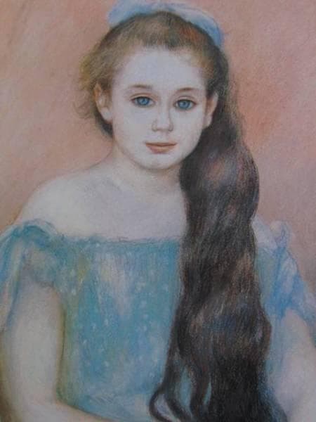 ルノワール 、【シュザンヌ・アダン嬢の肖像】、希少画集画