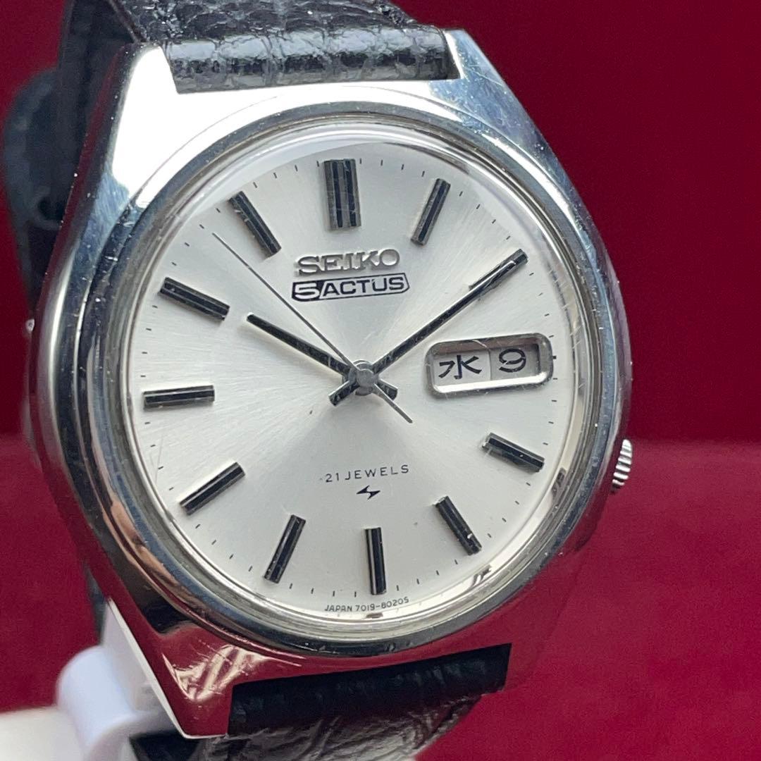 1979年製 SEIKO 5 ACTUS 自動巻 日本製 シルバー文字盤