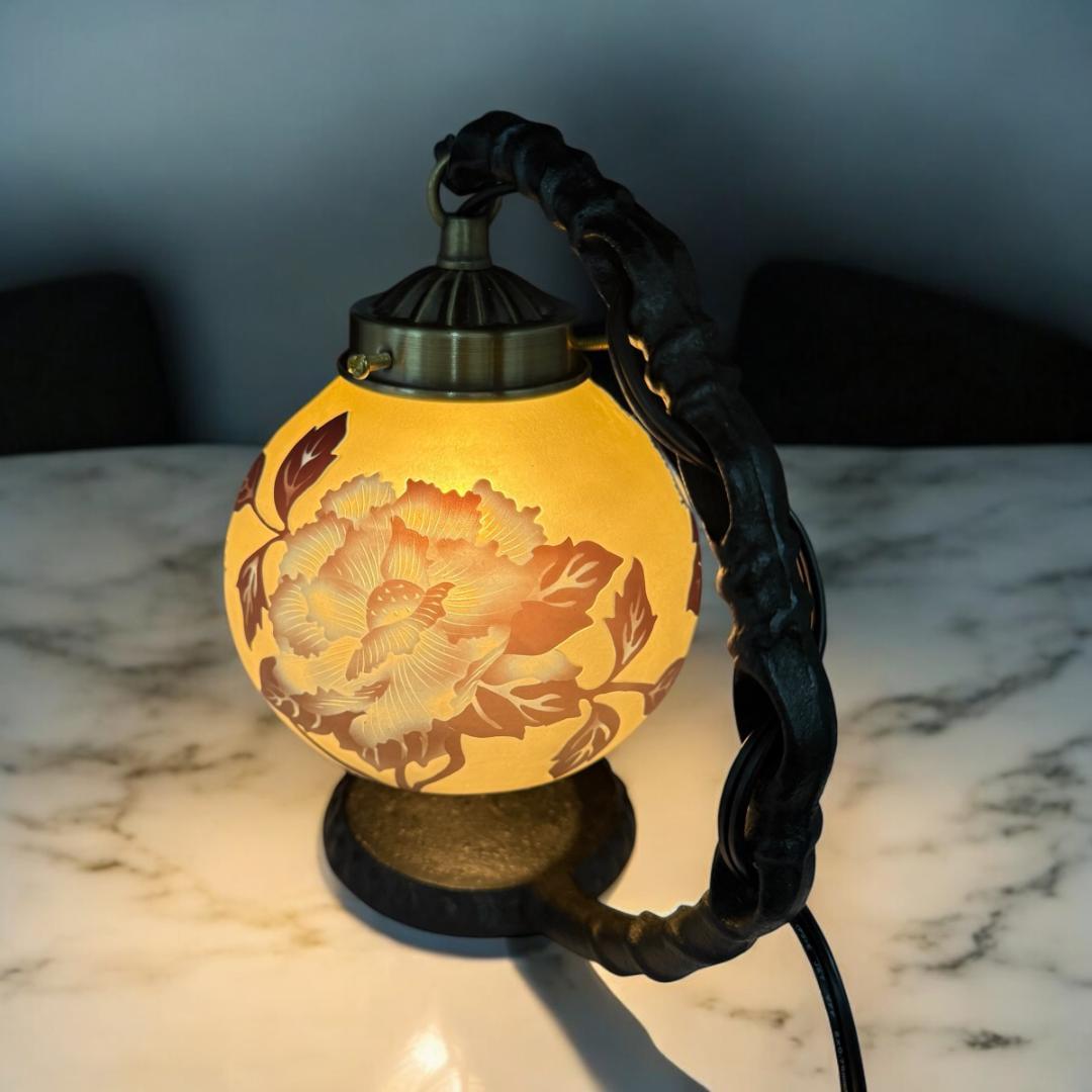 エミールガレ風 高さ23㎝ レプリカ 吊りランプ アンティーク調 レトロ