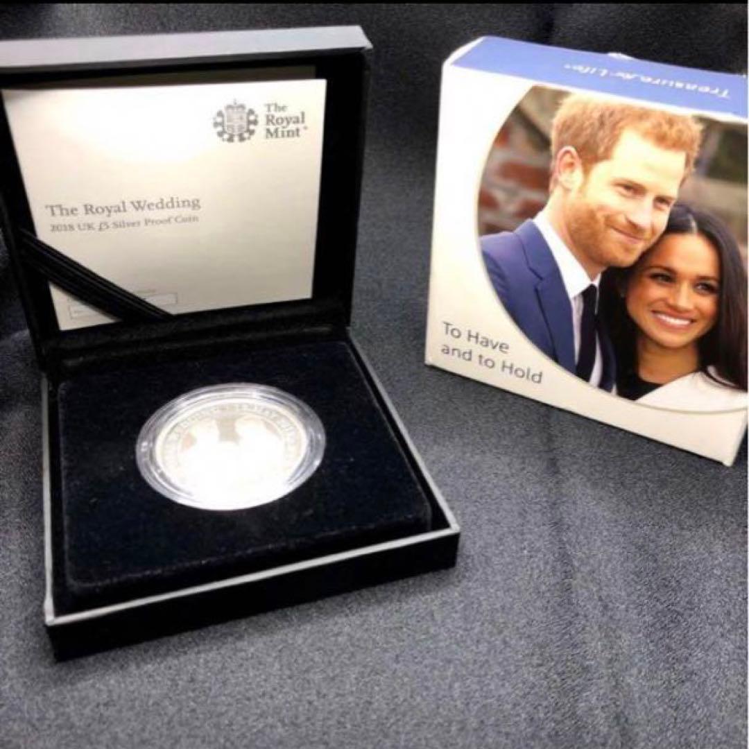 2018年　英国　ヘンリー王子　御成婚記念　5ポンド　プルーフ　銀貨　イギリス