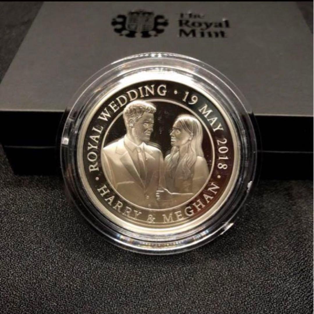 2018年　英国　ヘンリー王子　御成婚記念　5ポンド　プルーフ　銀貨　イギリス
