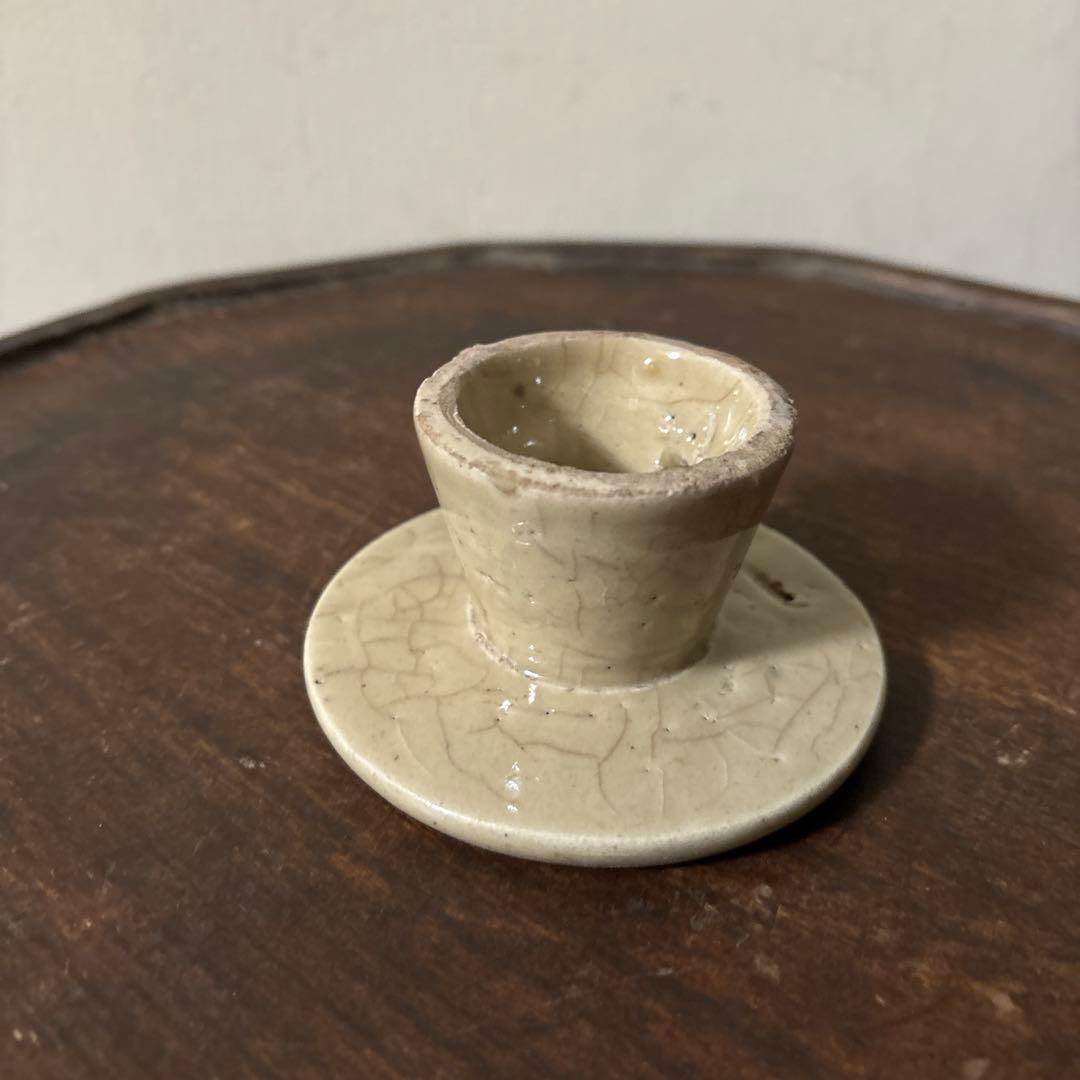 李朝餅型　④ 菓子型　白磁　堅手　韓国アンティーク　古道具　古民芸　古陶磁