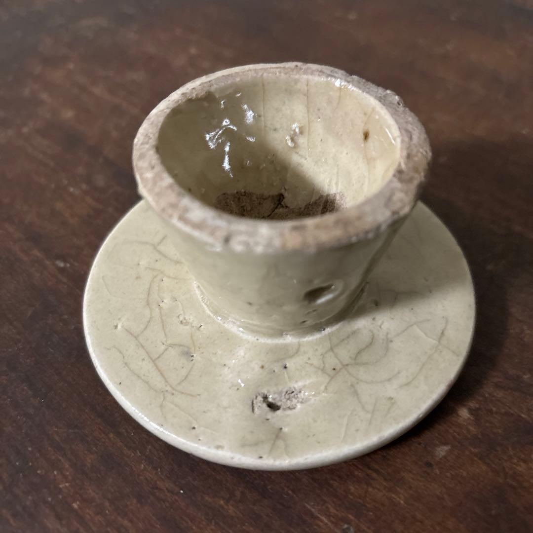 李朝餅型　④ 菓子型　白磁　堅手　韓国アンティーク　古道具　古民芸　古陶磁