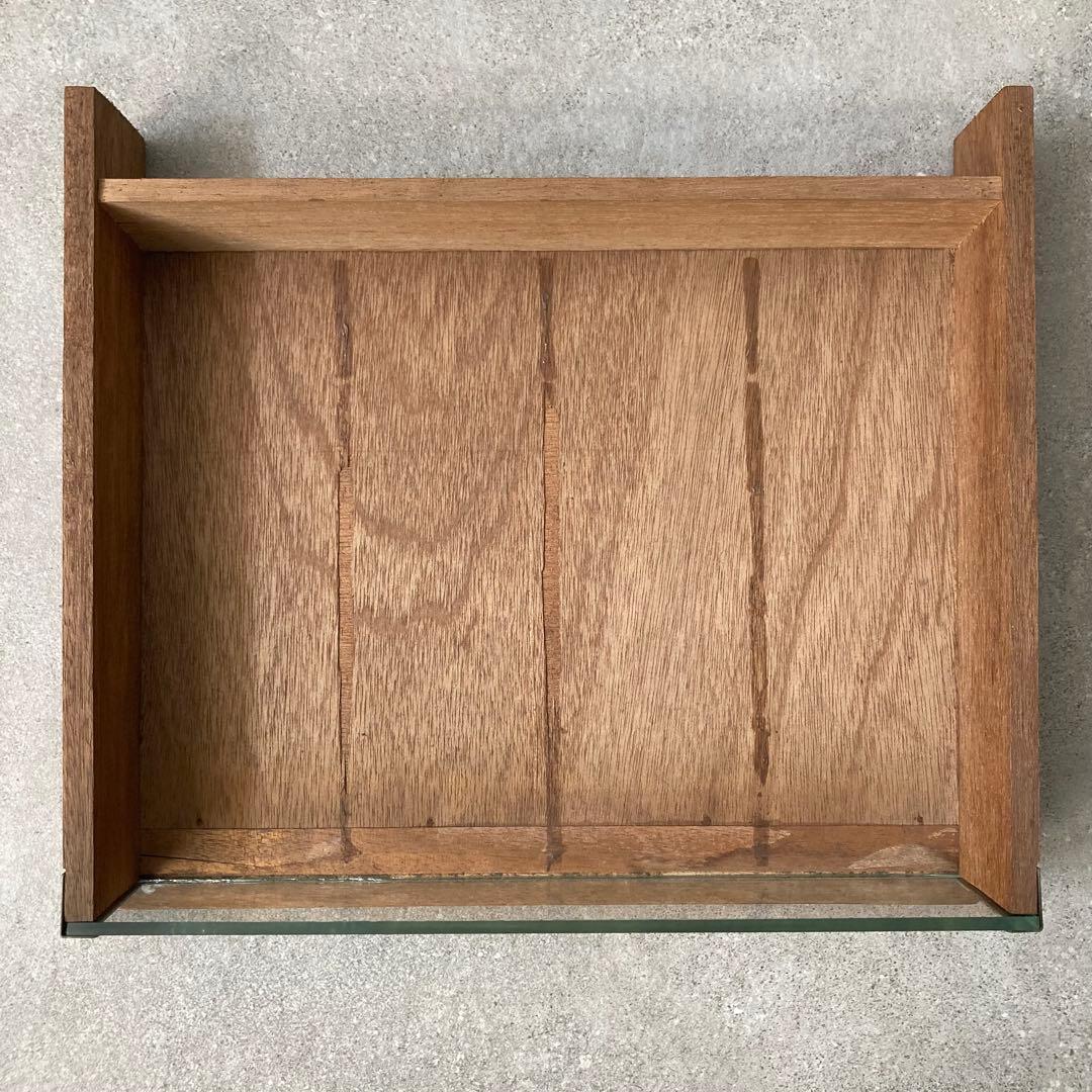 古家具 古道具 引き出し 前面ガラス 収納家具 ヴィンテージ家具