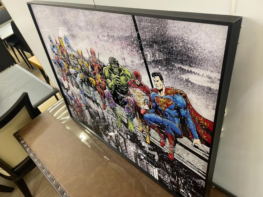 水晶絵　MARVEL　マーベル　絵画　壁掛け　絵　アートパネル　アメコミ　アート