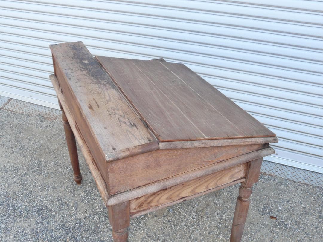 昭和レトロ　帳簿台　ドローイング　アンティーク　机 文机 テーブル 木製　作業台