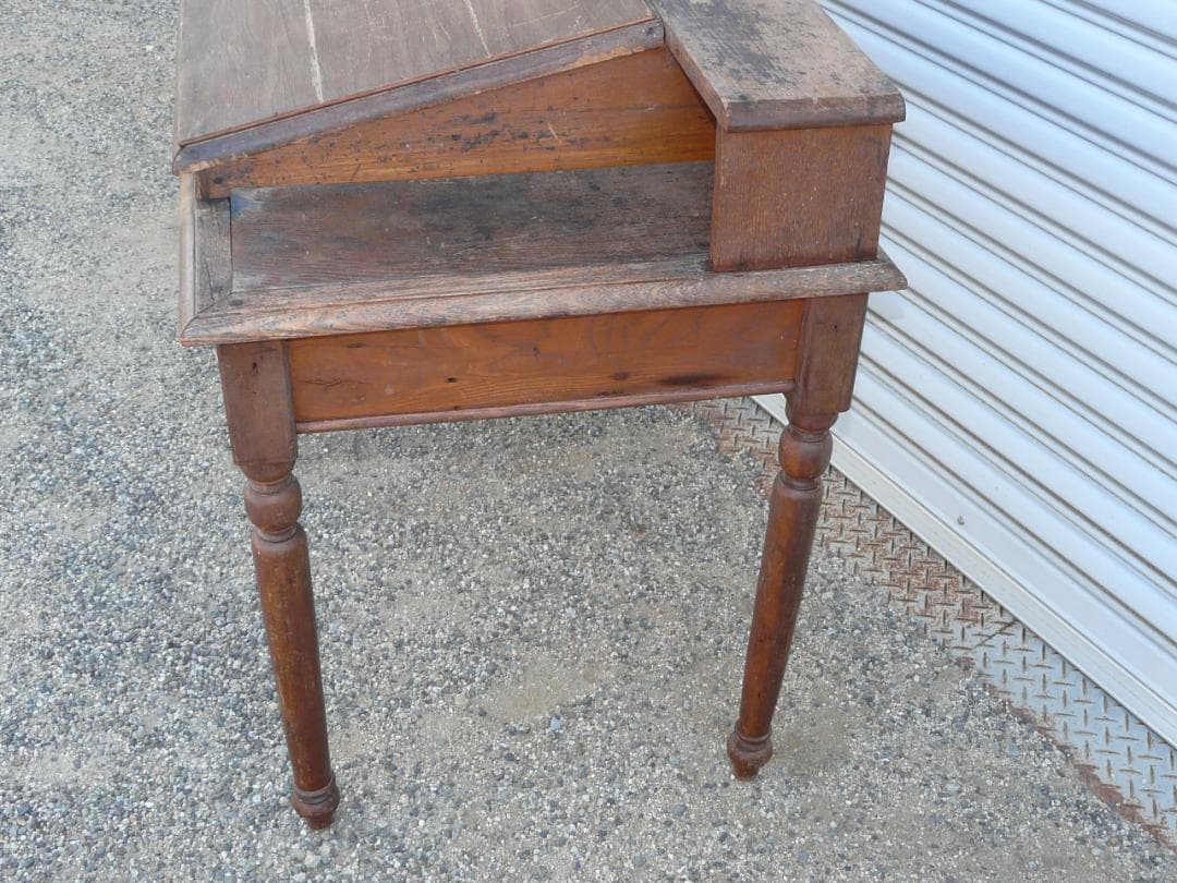 昭和レトロ　帳簿台　ドローイング　アンティーク　机 文机 テーブル 木製　作業台