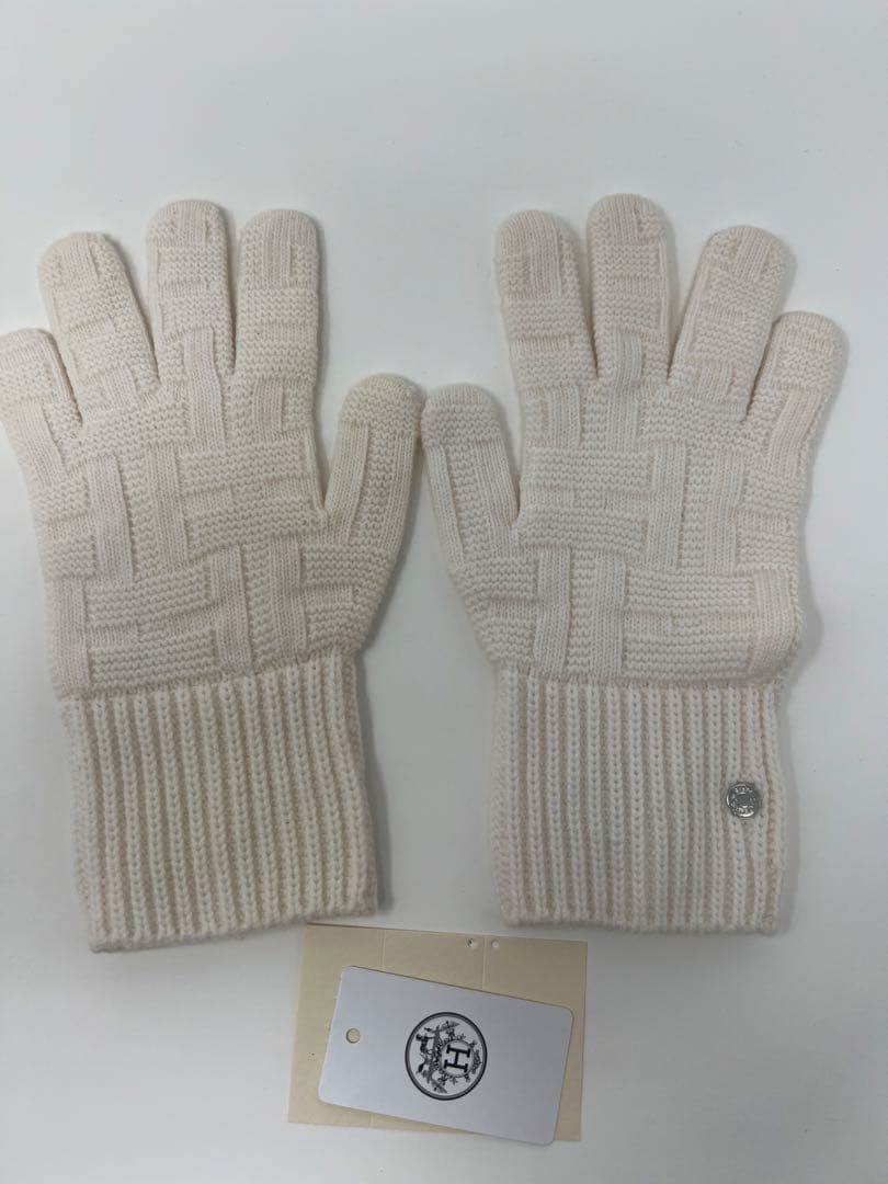 HERMES エルメス フレカンス セリエボタン ニットキャップ＆手袋セット