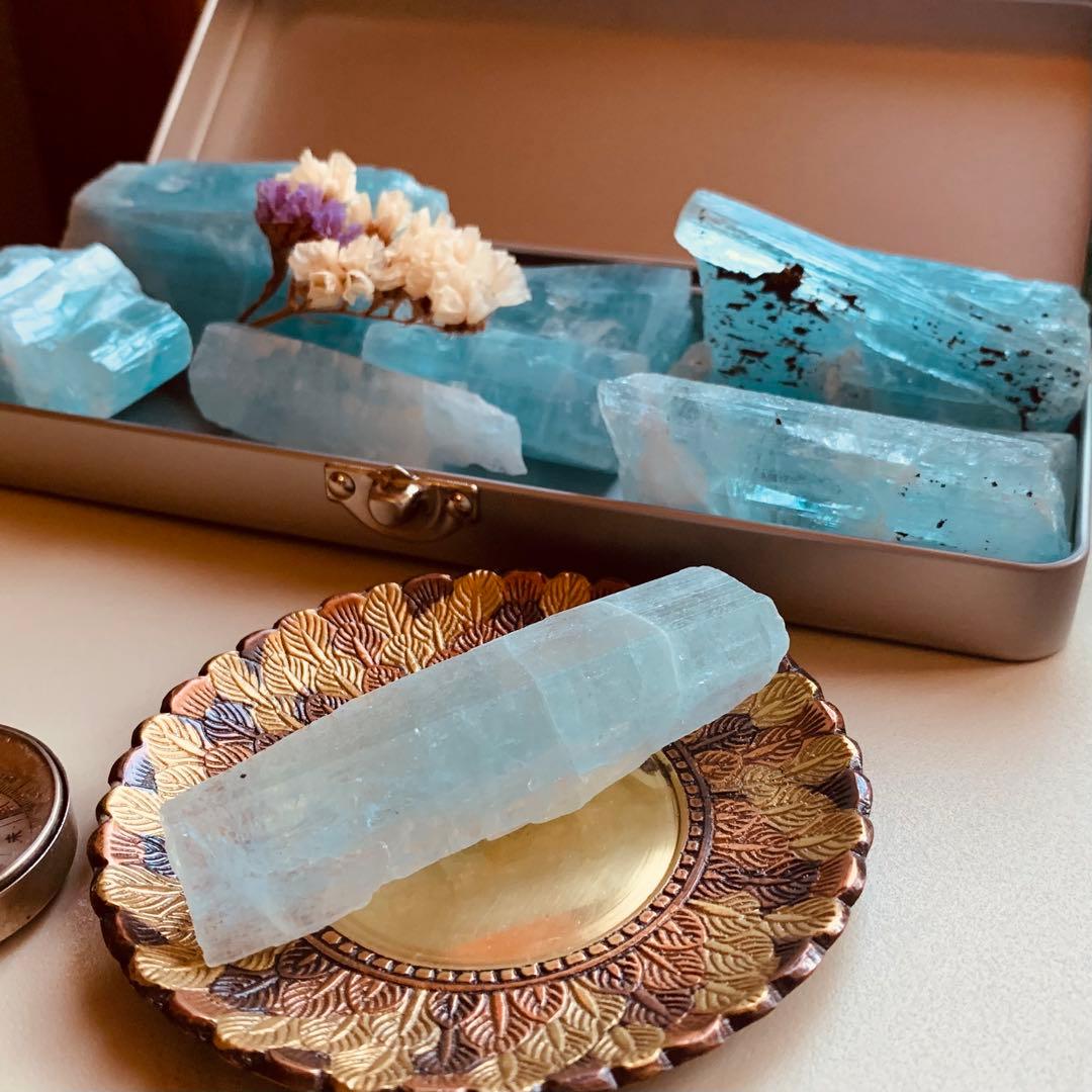 蝕像アクアマリン・バー5原石/巨大結晶/鉱物標本