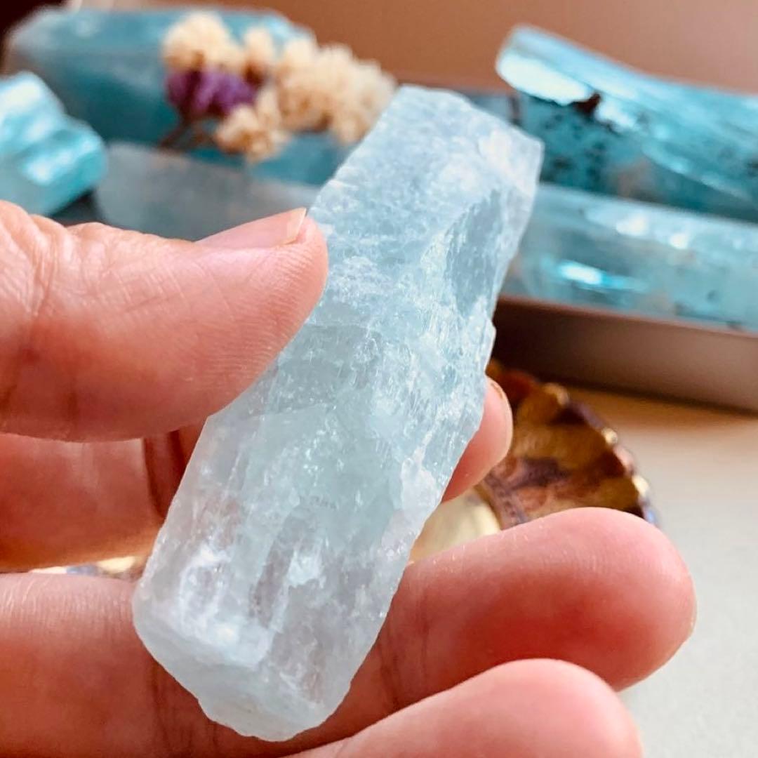 蝕像アクアマリン・バー5原石/巨大結晶/鉱物標本