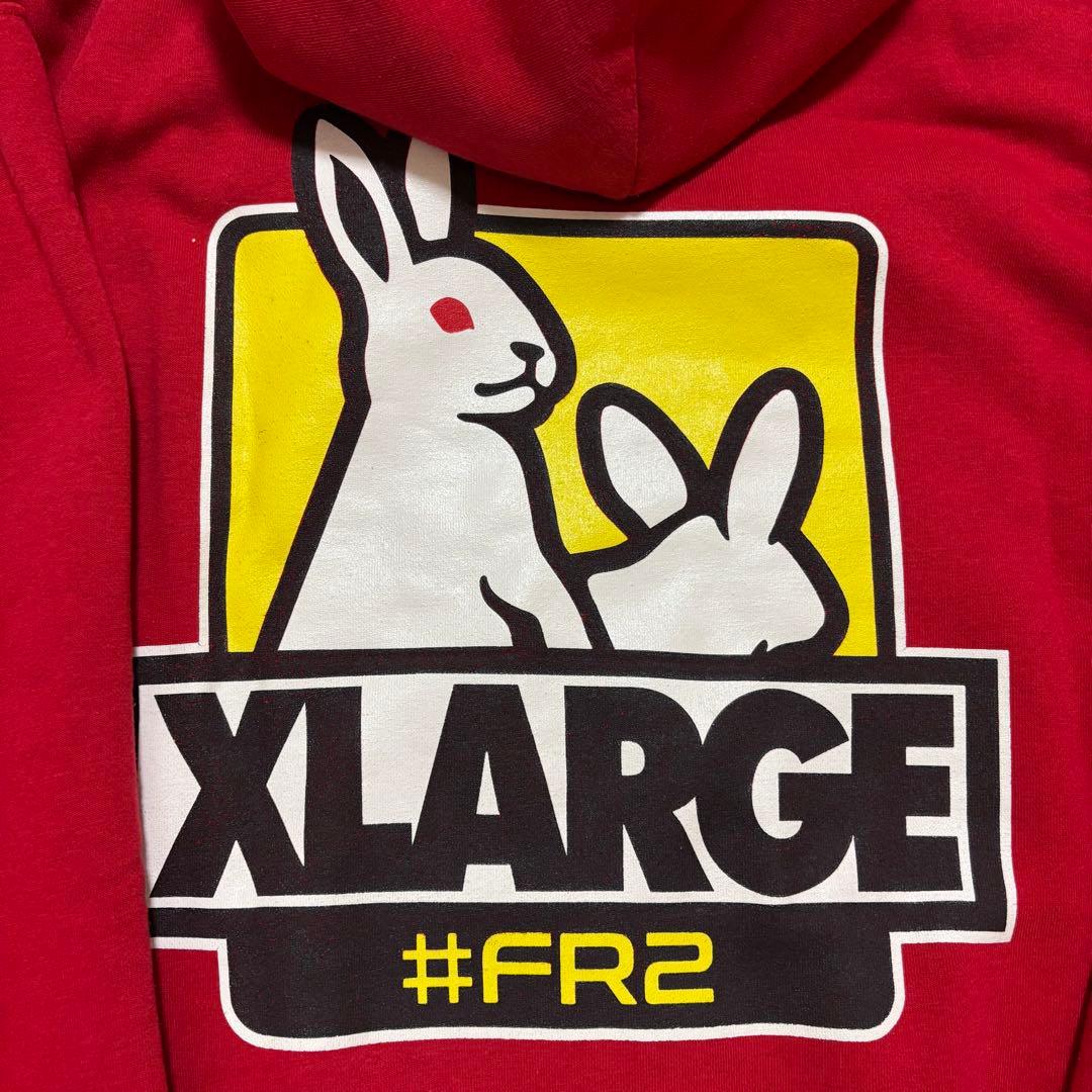 牛*君様 【希少】FR2 エクストララージ コラボ パーカー L レッド 赤 イ