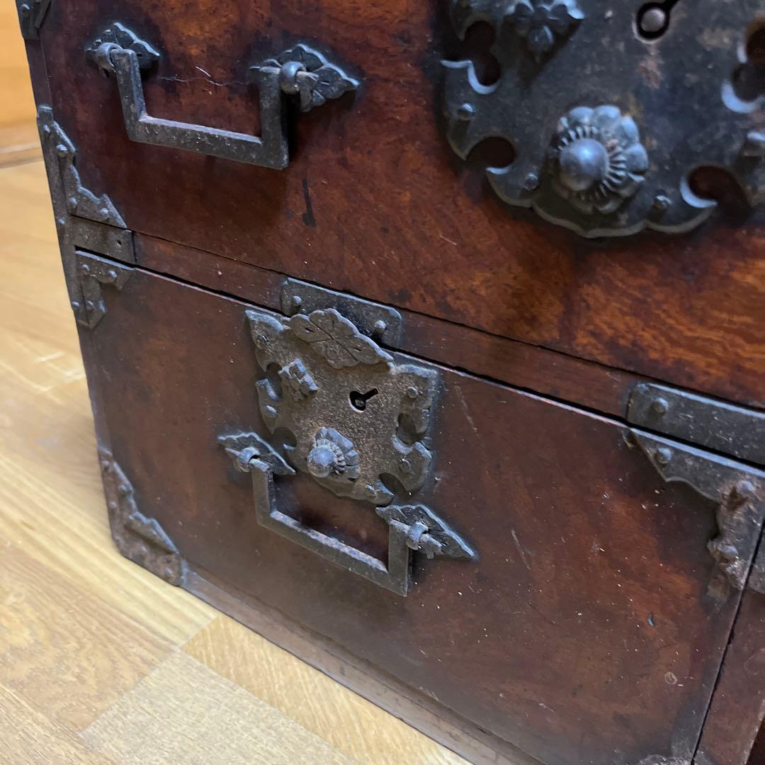 K50 アンティーク　木製　引き出し　戦前　古道具　ミニ箪笥　明治　時代箪笥