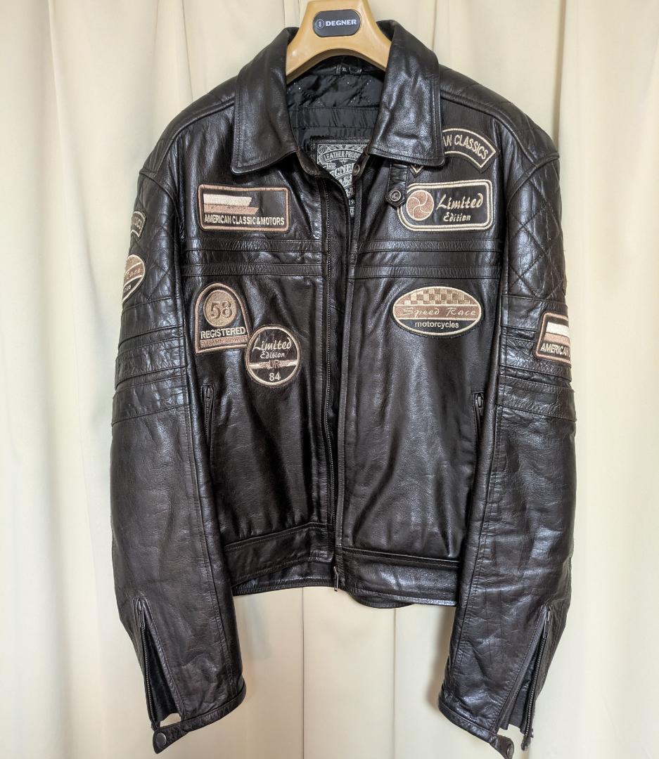 DEGNER デグナー 14WJ-3D レザージャケット ブラウン XL