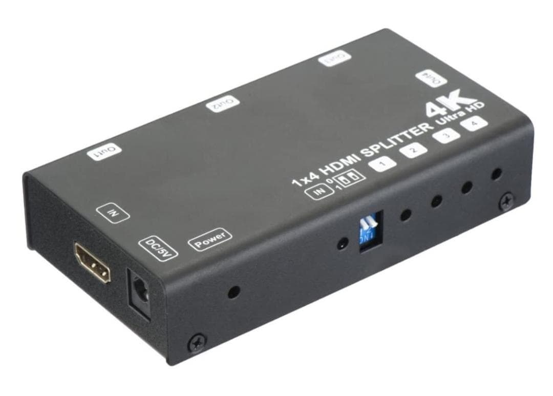 HDMIスプリッター 分配器 4分配 4K 映像 モニター imaru(イマール