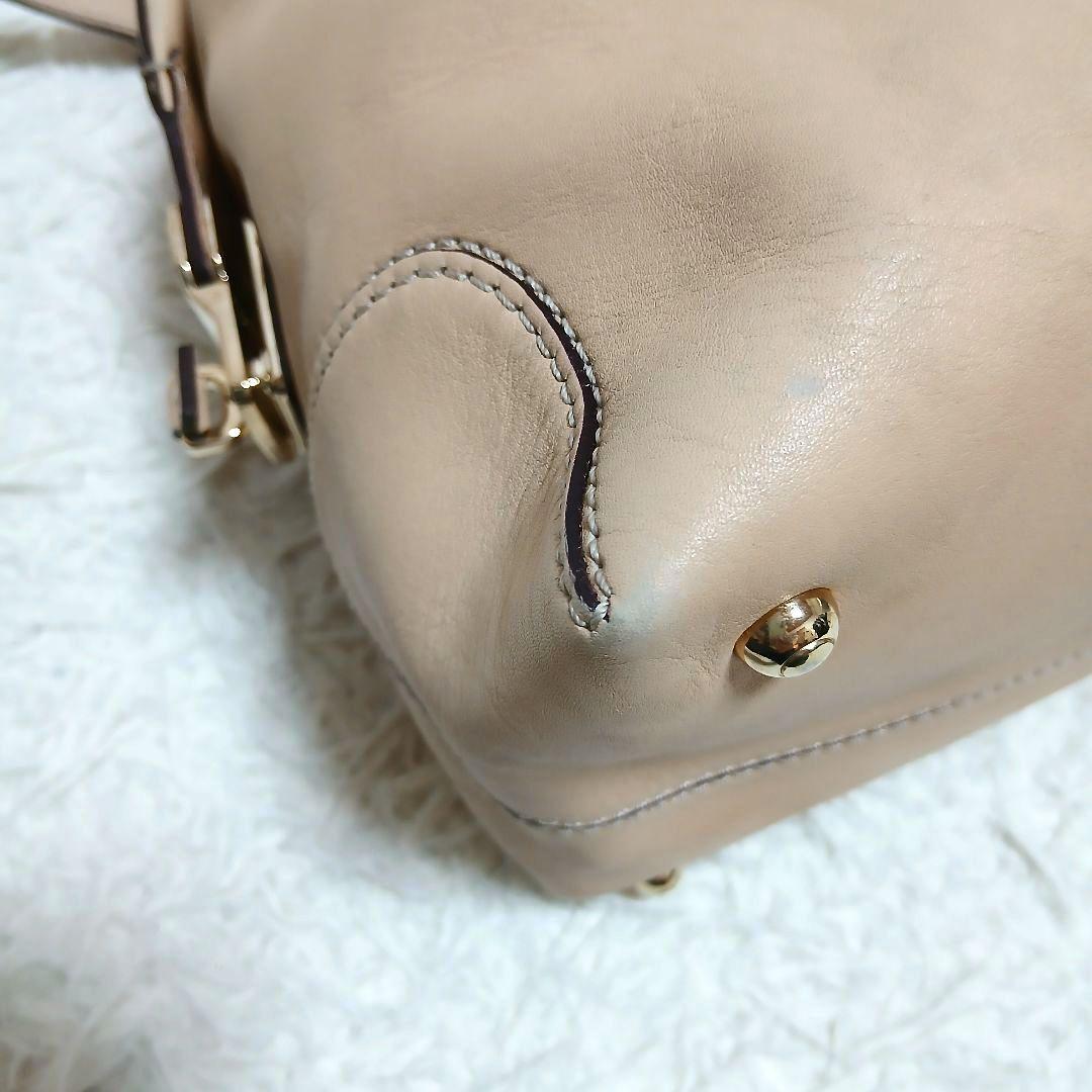 【TOD'S】 ２WAYハンドバッグ Dスタイリングミディアム レザー ベージュ