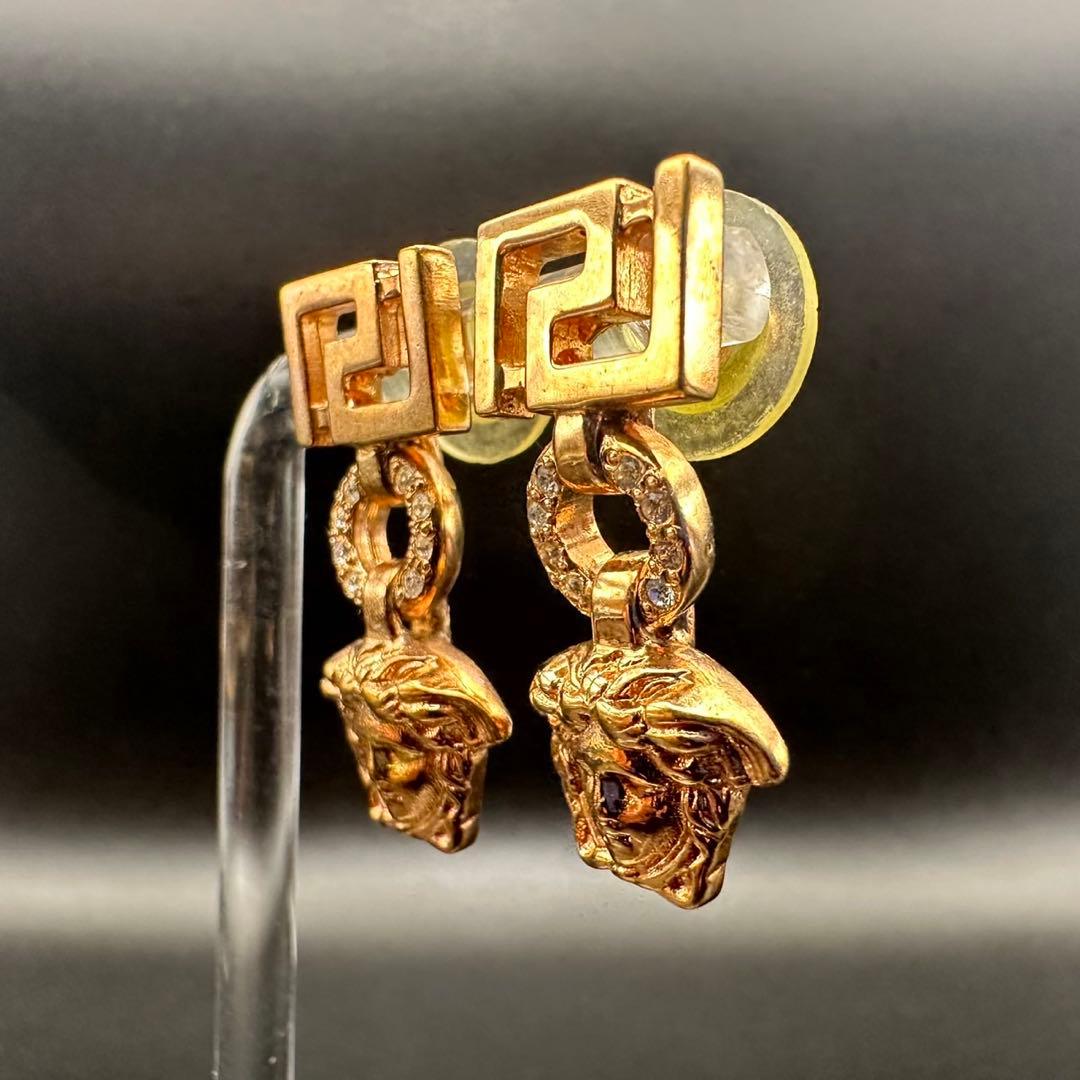 極美品✨　VERSACE　ヴェルサーチ　ピアス　メデューサ　ロゴ　刻印　1535