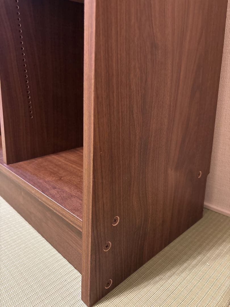 絵本棚　ベルメゾン　1cmピッチディスプレイ絵本本棚　ダークブラウン