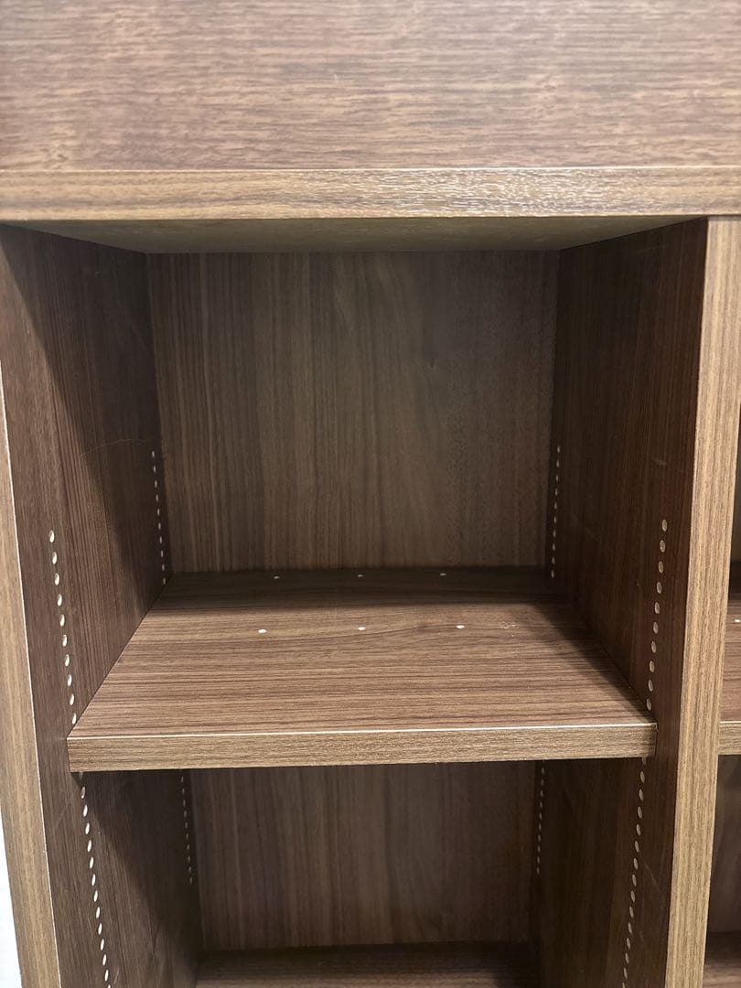 絵本棚　ベルメゾン　1cmピッチディスプレイ絵本本棚　ダークブラウン