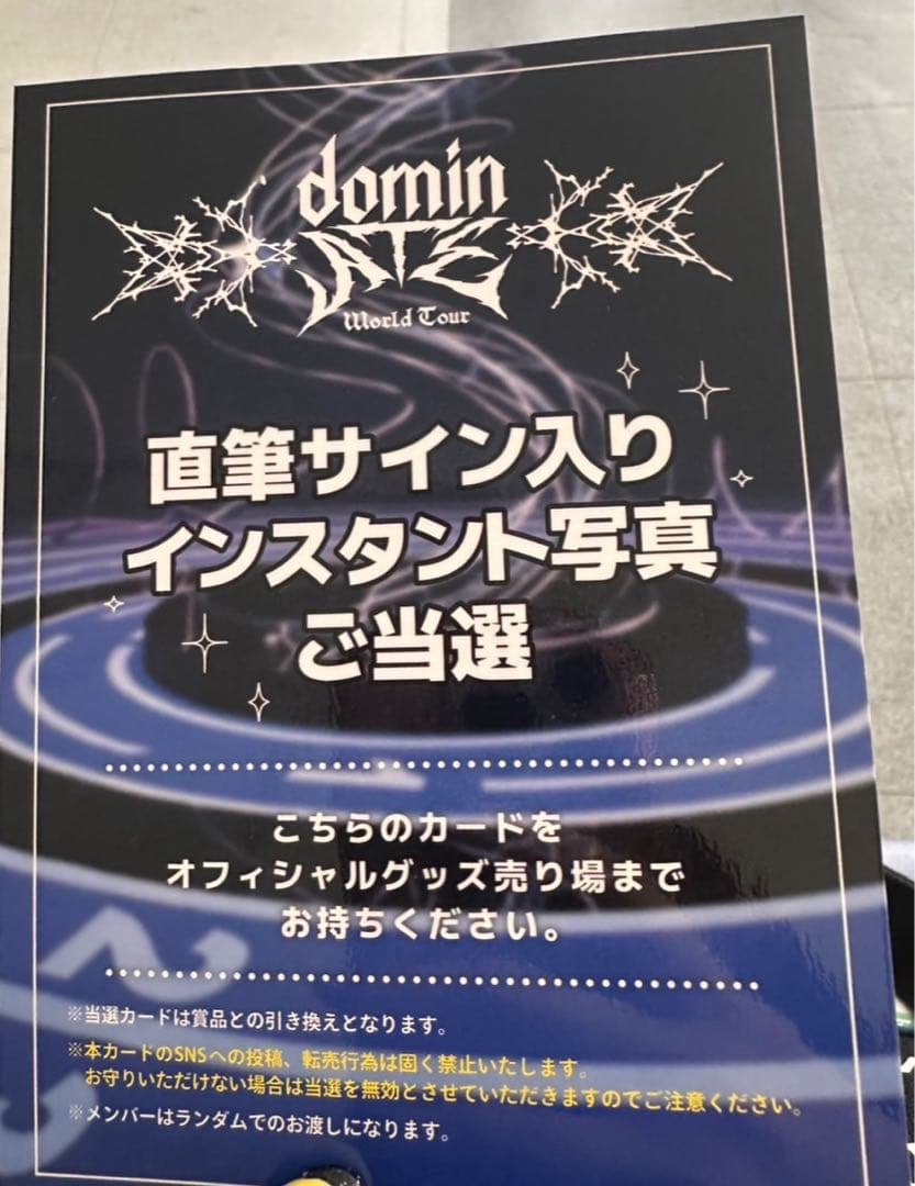 く*読様 リノ 直筆サイン入り インスタント写真 エコパ dominATE チェ