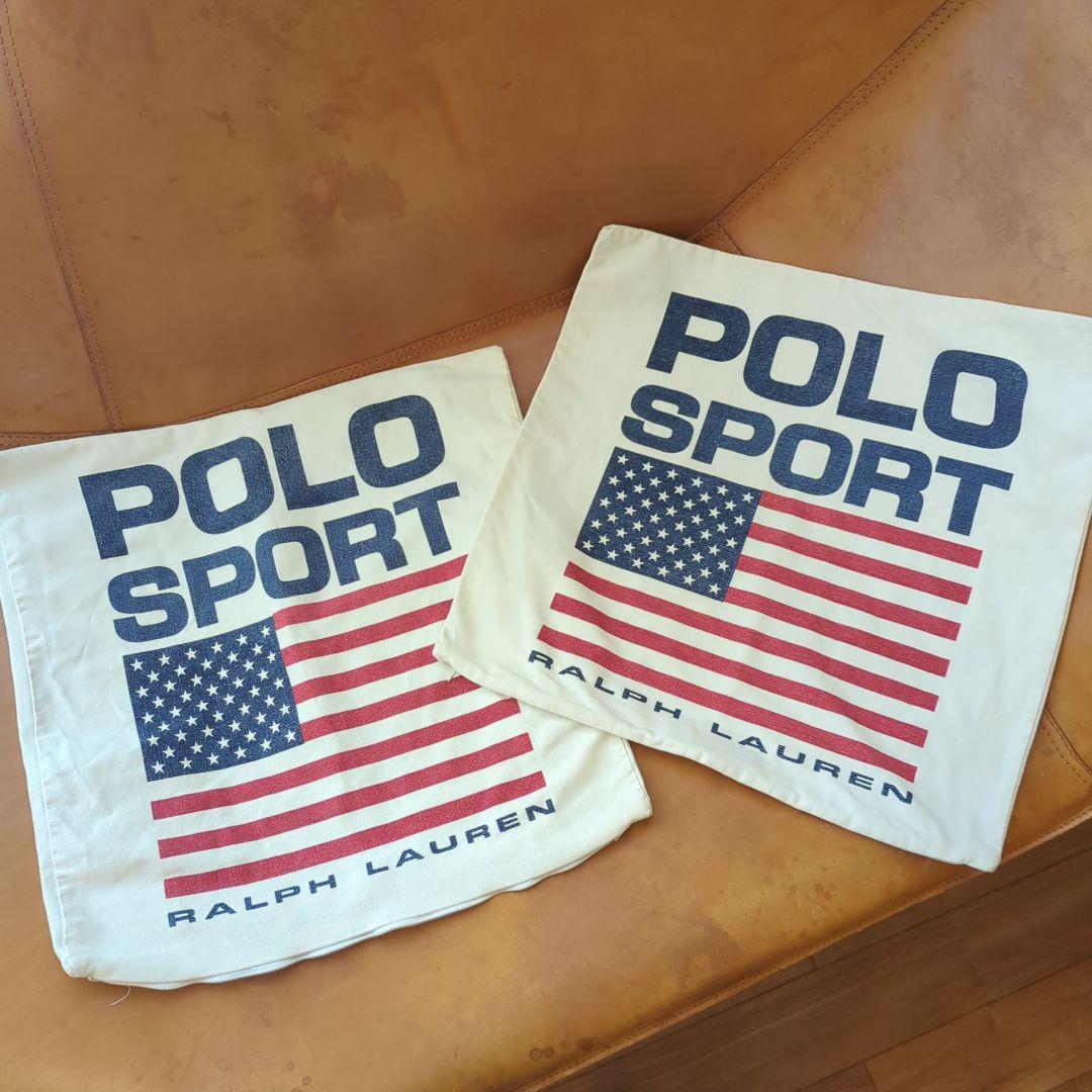 レア！POLO SPORTS クッションカバー 2枚 日本製 ポロラルフローレン