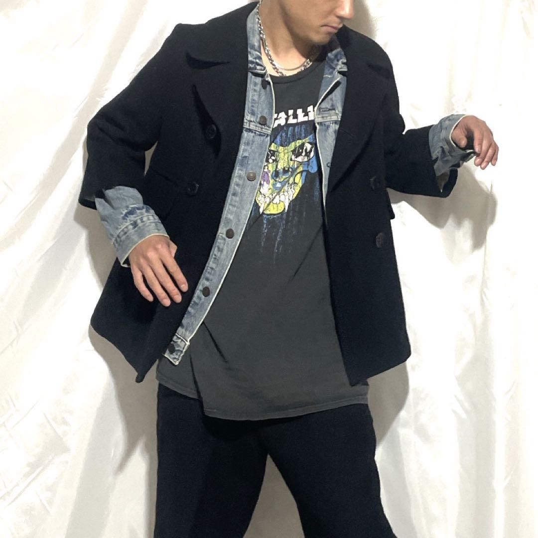 割と美品 LIMI feuリミ フゥ ウールメルトンコート2008年AW