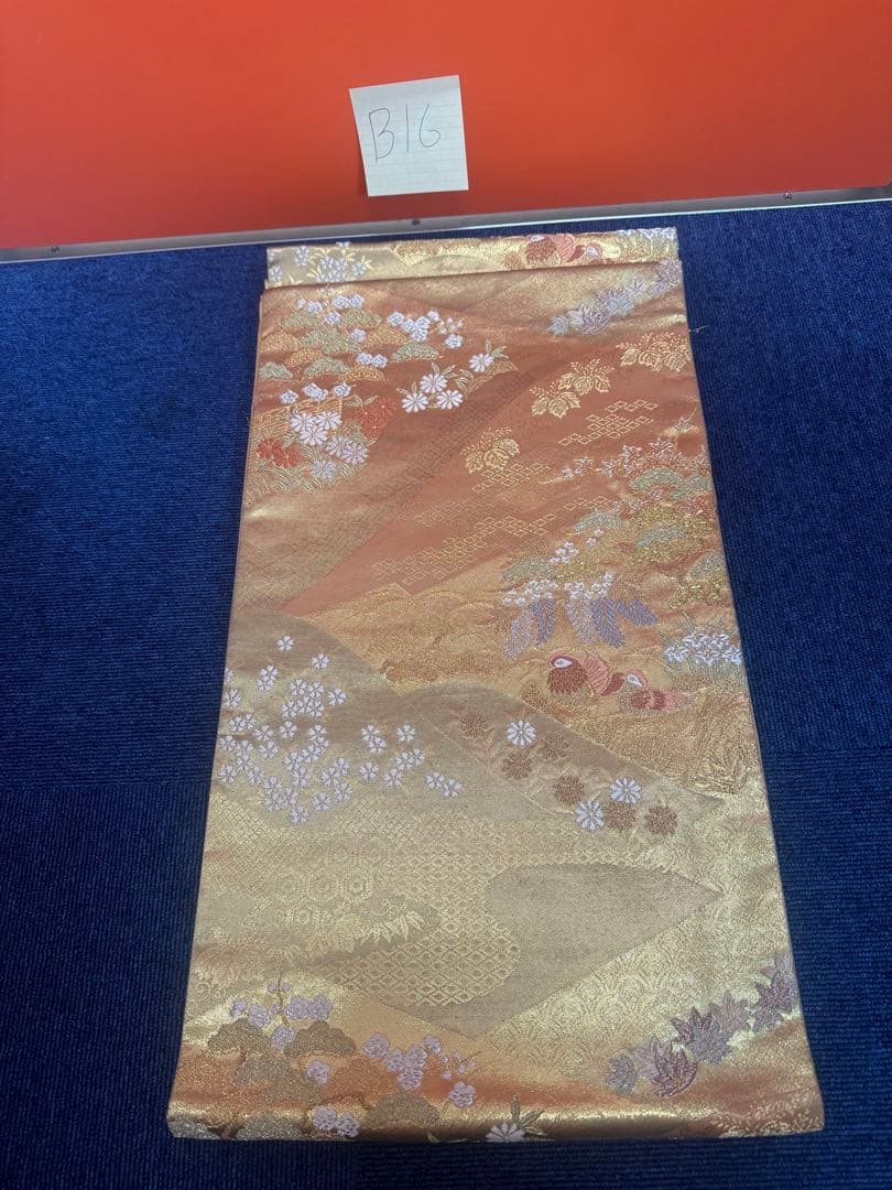 2671袋帯 古代彫金紋 西陣織 金糸　高級上質上品　約440cm 未使用