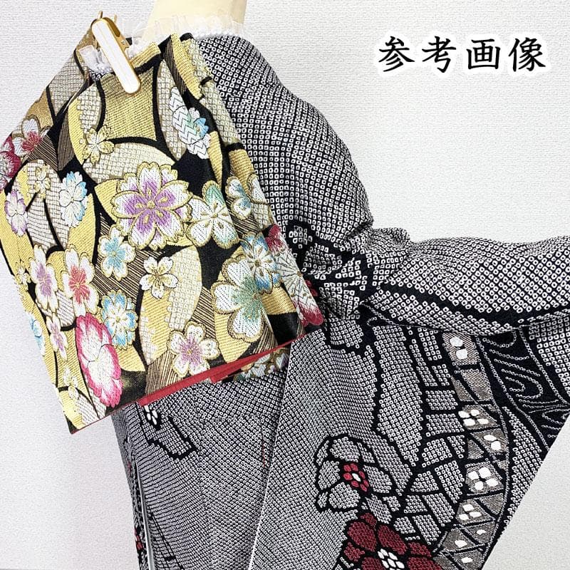 507z56☆呉服店取扱い 振袖 総絞り 身幅広 金駒刺繍☆美品 成人式結婚式