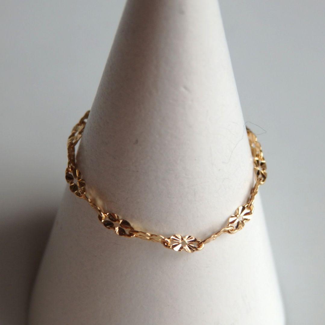 nobuko　k18リング　クローバーチェーン　チェーンリング