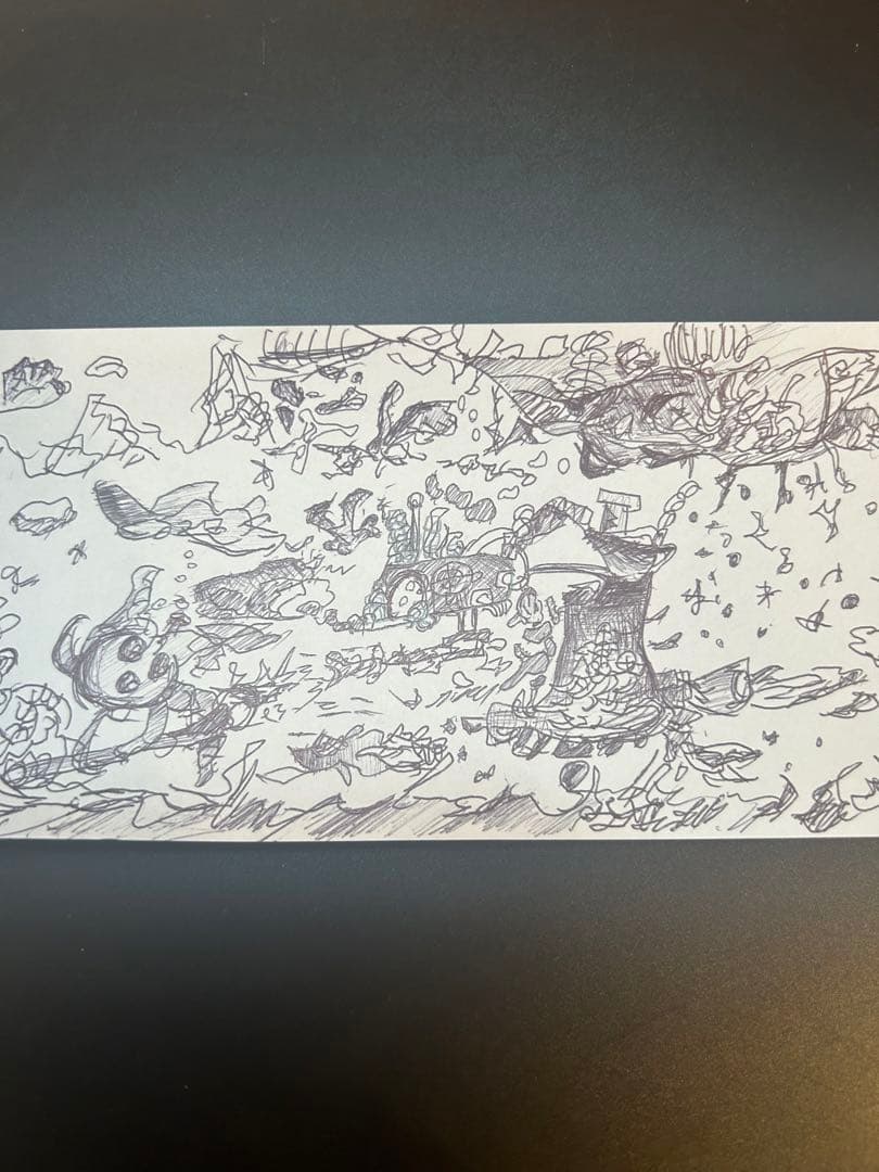 ボールペン画『空想空中戦』