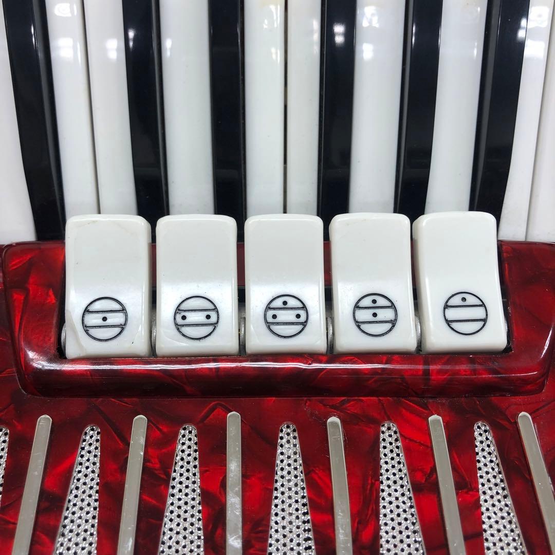 【レア】YAMAHA ヤマハ アコーディオン レッド 34鍵 80ボタン 赤