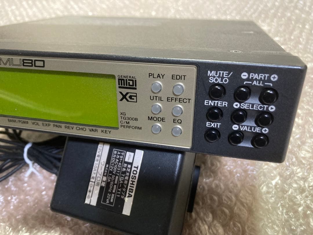 動作品! YAMAHA MU80 MIDI 音源モジュール 電池ソケット化済