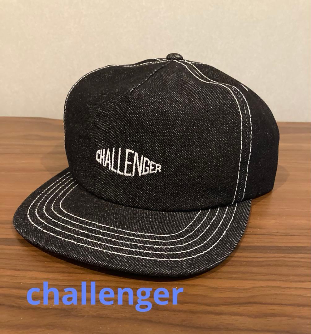 challenger デニム　ロゴ　キャップ