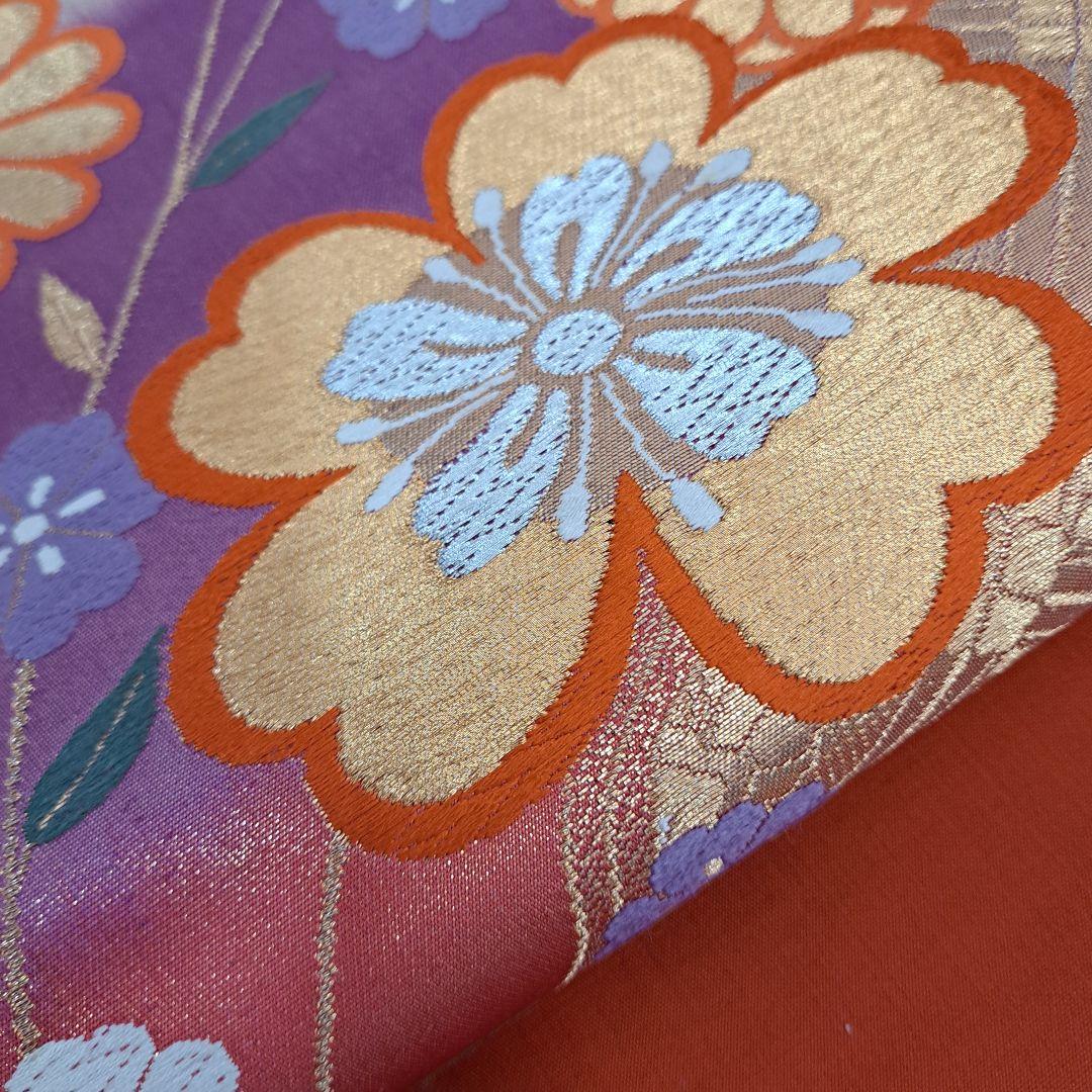 未使用に近い フルセット 正絹振袖 ラメ入ブルー桜柄 成人式 卒業式に最適