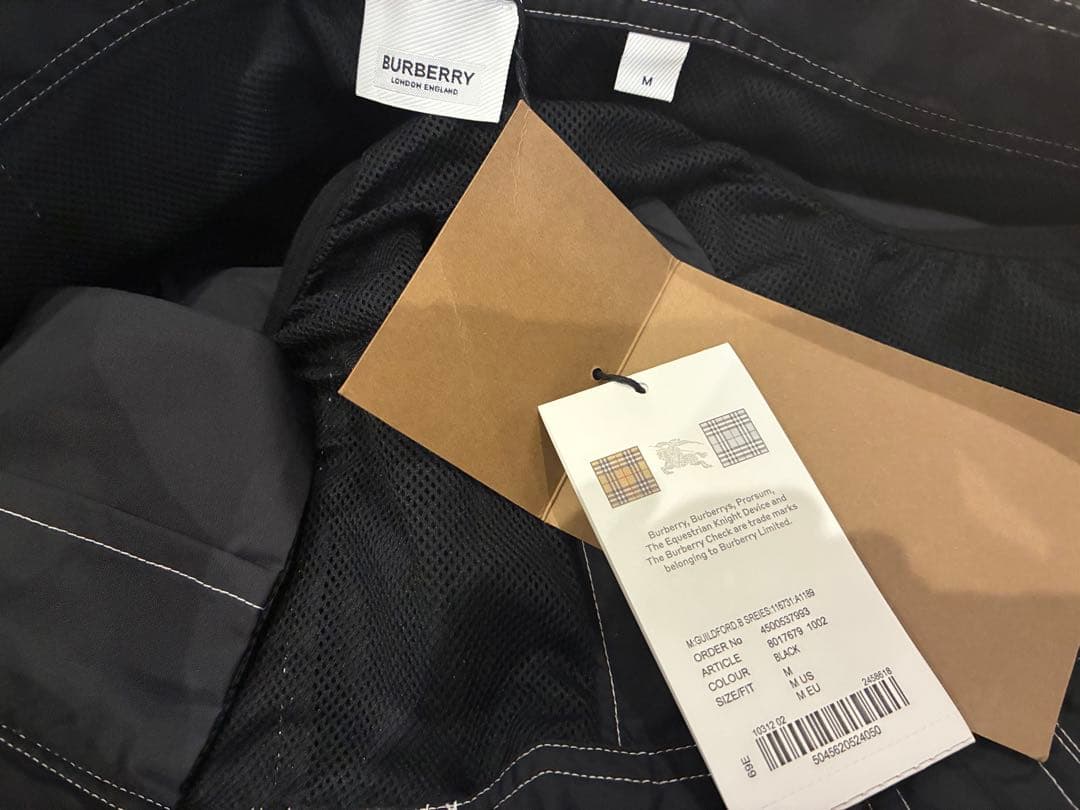 バーバリー 水着 海パン スイムショーツ メンズ　BURBERRY 黒