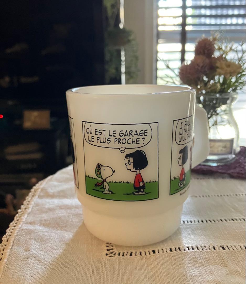 スヌーピー ミュージアム♡Fire king スタッキングマグカップ 2個セット