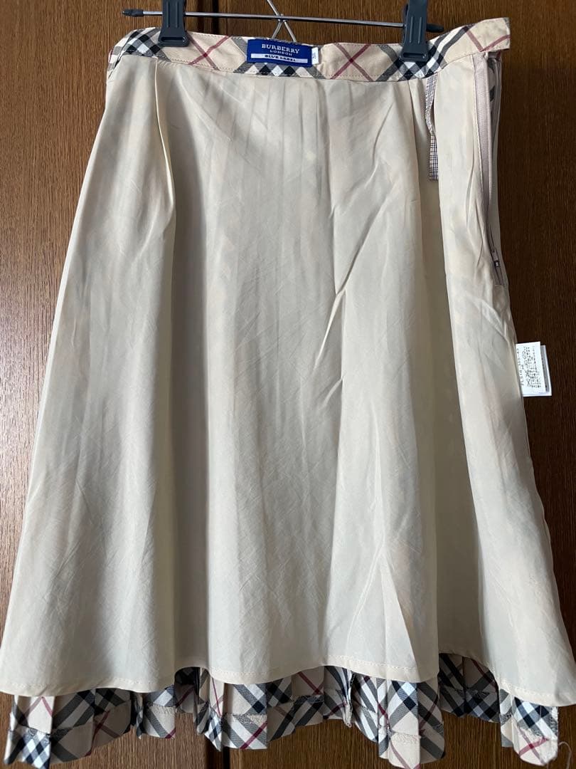 バーバリーブルーレベル　チェック柄プリーツスカート