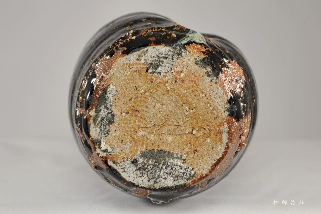 井上東也 唐津 花入 共箱 茶道具 鏡山窯 朝鮮唐津