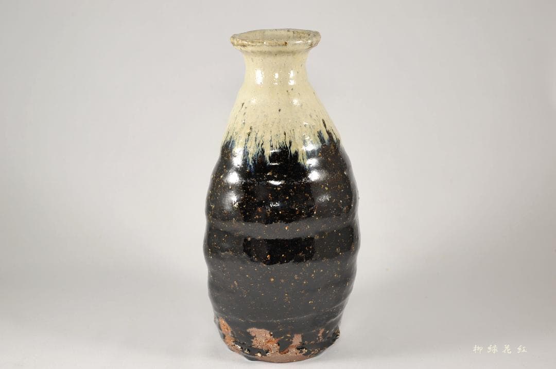 井上東也 唐津 花入 共箱 茶道具 鏡山窯 朝鮮唐津