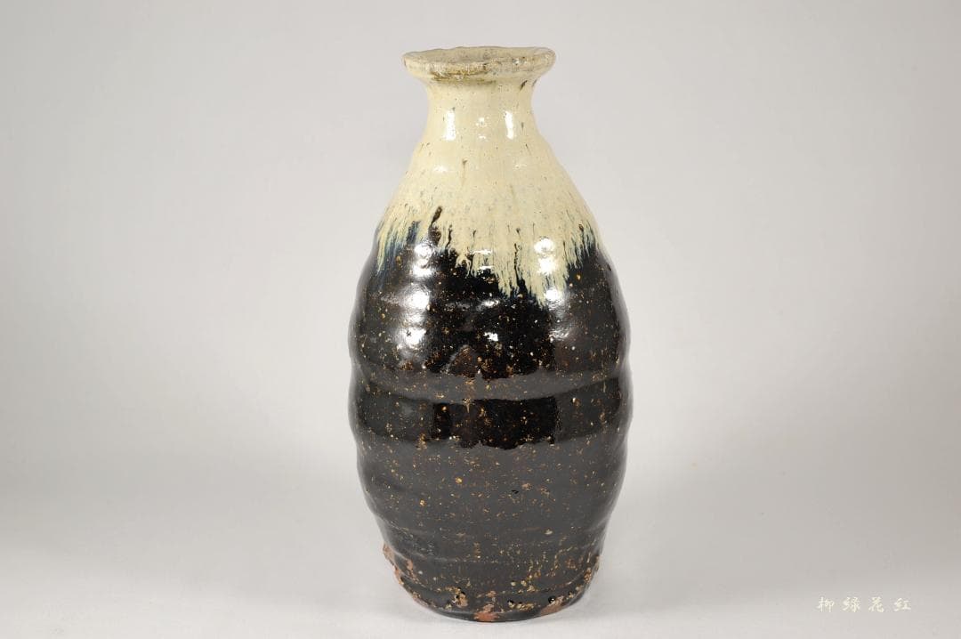 井上東也 唐津 花入 共箱 茶道具 鏡山窯 朝鮮唐津