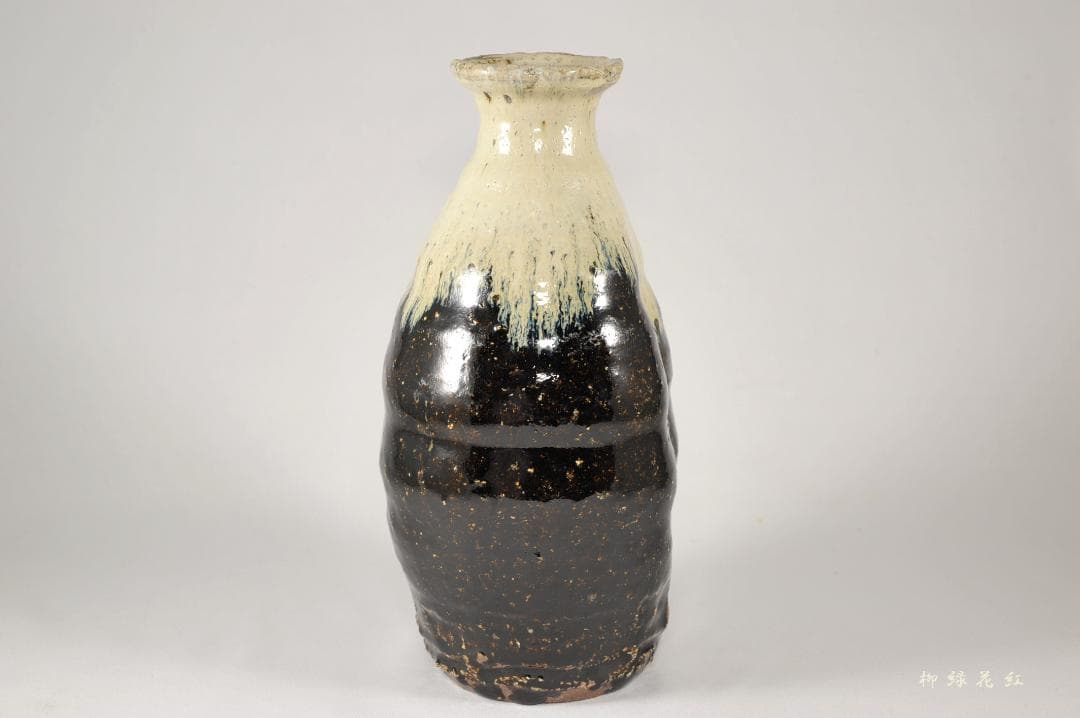 井上東也 唐津 花入 共箱 茶道具 鏡山窯 朝鮮唐津