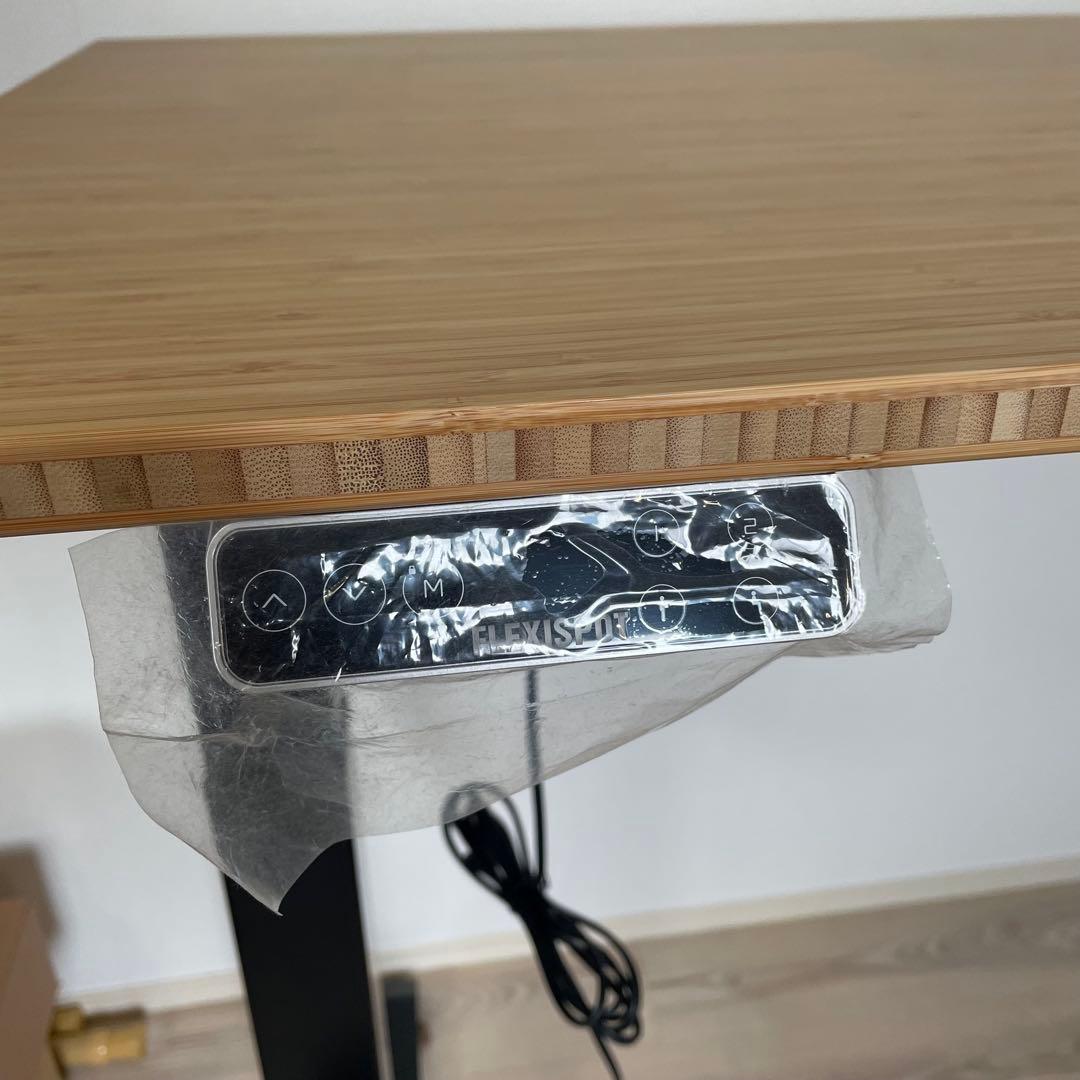 FLEXISPOT スタンディングデスク 電動式昇降デスク EJ2 バンブー天板