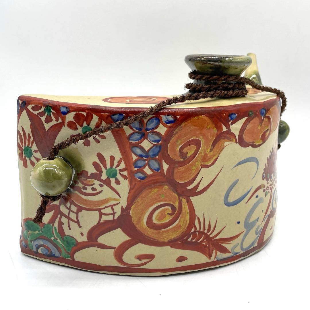 仁王窯　琉球壺屋焼　島袋常明造　龍文抱瓶