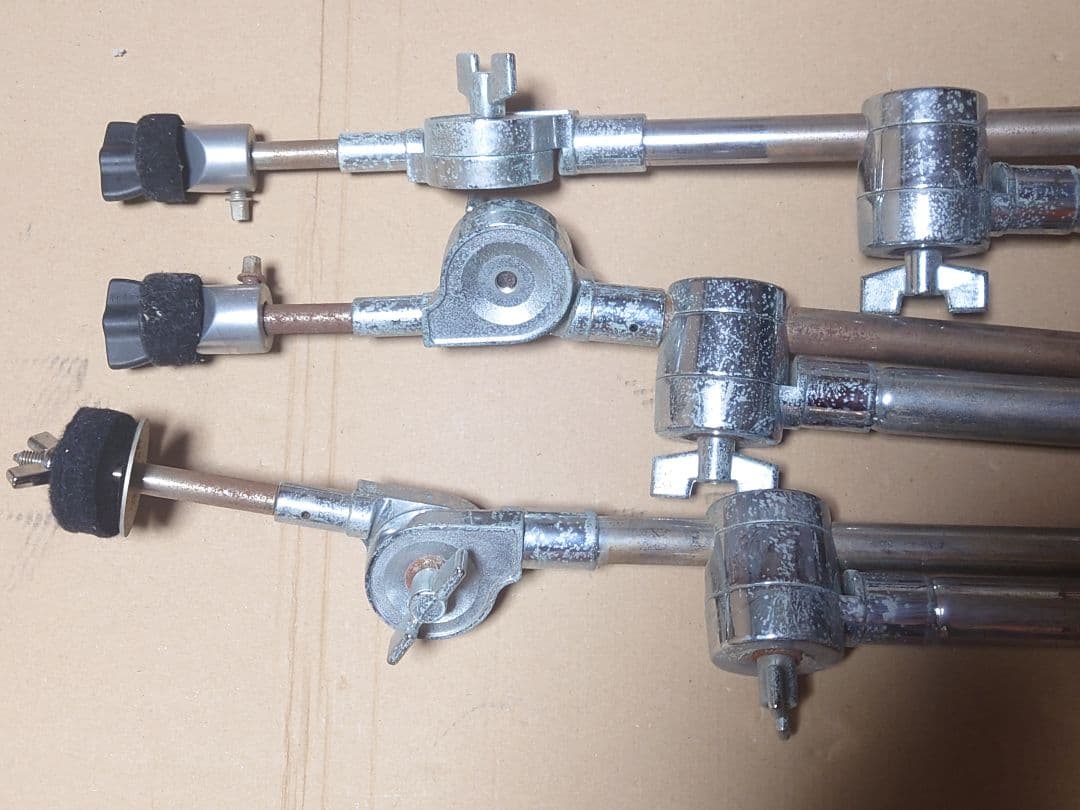 ドラム シンバルスタンド 3本セット 取付金具付　楽器 パーツ